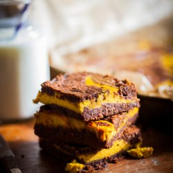 Pumpkin Cheesecake Brownie