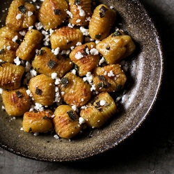 Pumpkin Gnocchi with Sage and Feta