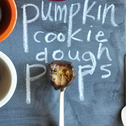 Pumpkin Cookie Dough Pops