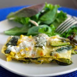 Poblano and Zucchini Lasagna