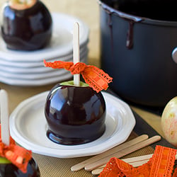 Black Caramel Apples