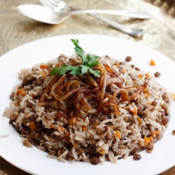 Lebanese Lentils & Rice, Mujaddara