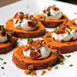 Sweet Potato Coins with Gorgonzola