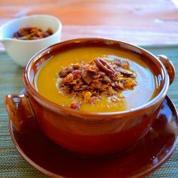 Pumpkin Soup with Spicy Granola