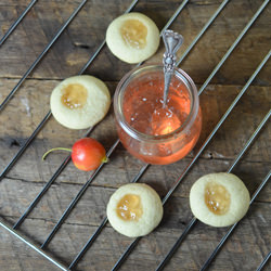 Crabapple Jelly Thumbprint Cookies