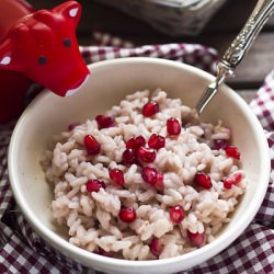 Risotto with Pomegranate & Gruyere