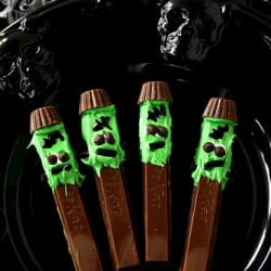 Halloween Kit Kat Frankensteins