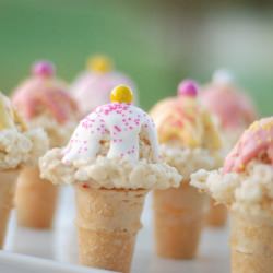 Mini Rice Krispies Ice Cream Cones