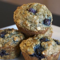 Mega Moist Blueberry Banana Muffins