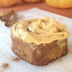 Paleo Pumpkin Protein Cinnamon Roll