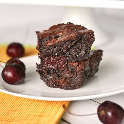 Roasted Cherry Brownies