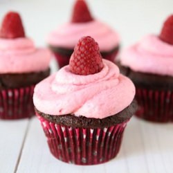 Dark Chocolate Raspberry Cupcakes