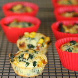 Kale, Corn and Pancetta Muffins