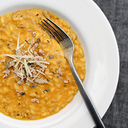 Pumpkin, Sausage & Sage Risotto