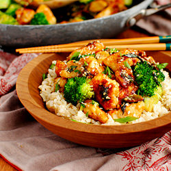 Lighter Sesame Chicken