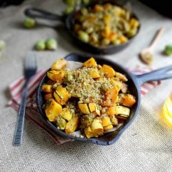 Maple Cider Brussels & Delicata