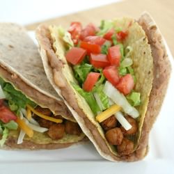 Double Decker Chickpea Tacos