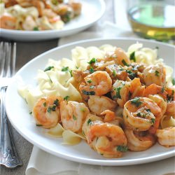Shrimp in Garlicky Beer