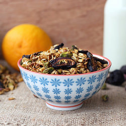 Orange Spice Granola with Figs