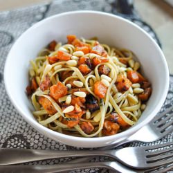 Fettuccine with Roasted Squash