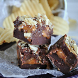 Caramel Potato Chip Fudge