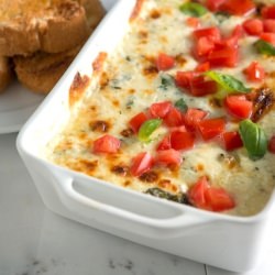 Baked Cheese with Tomato & Basil
