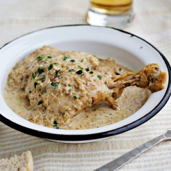 Leek, Wine, and Mustard Sauce