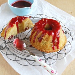 Coconut and Raspberry Cakes