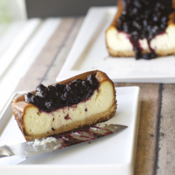 Cheesecake with Blueberry Sauce