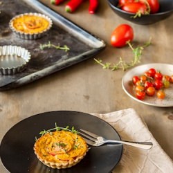 Harissa, Feta & Tomato Tartlets