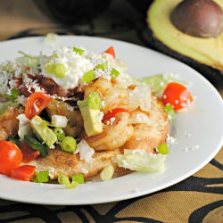 Chipotle Shrimp & Poblano Tostadas
