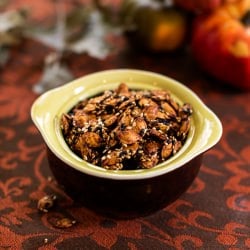 Roasted Sriracha Pumpkin Seeds