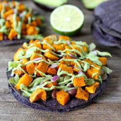 Butternut Squash Black Bean Tostada
