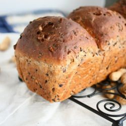 Black Rice Bread with Peanuts