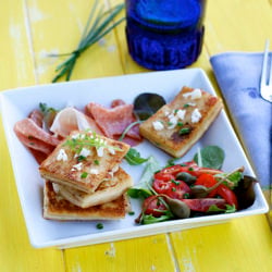 Fried Scamorza Cheese & Chive Sandwich