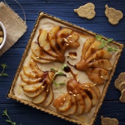 Rooibos Poached Pear Tart
