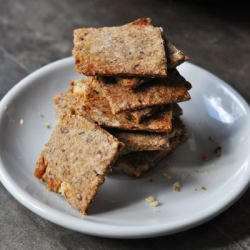 Fig Walnut and Flax Crackers