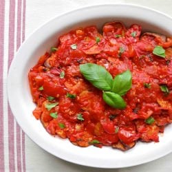 Sweet Potato and Tomato Pasta Bake