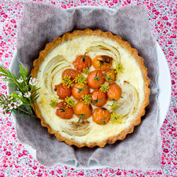 Tomato, Onion, and Gruyere Tart