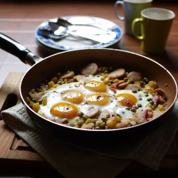 Baked Eggs with Sausage and Potato