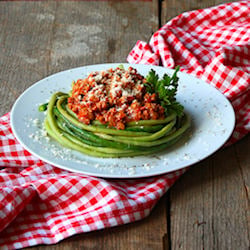 Fake Spaghetti with Bolognese Sauce