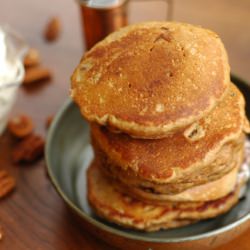 Honey Sweetened Pumpkin Pancakes