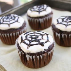 Spider Web Cupcakes