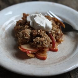 Wild Apple Crisp with Maple Cream