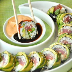 Avocado Wrapped Sushi