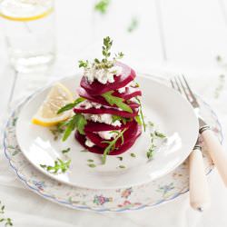 Beet Carpaccio with Goat Cheese