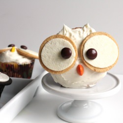 Owl Halloween Cupcakes