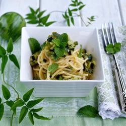 Pasta With Zucchini & Mint