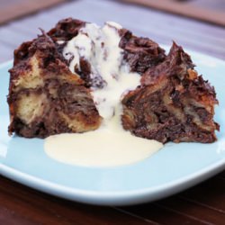 Chocolate Croissant Bread Pudding