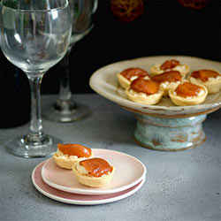 Mini-Tart Shells Filled w Ricotta